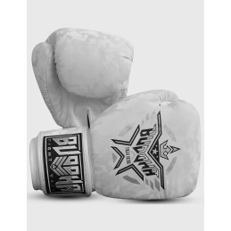Buddha Army Blancos guantes para Boxeo, Muay Thai y Kick Boxing