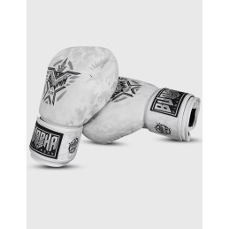 Buddha Army Blancos guantes para Boxeo, Muay Thai y Kick Boxing