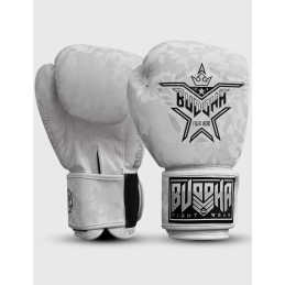 Buddha Army Blancos guantes para Boxeo, Muay Thai y Kick Boxing