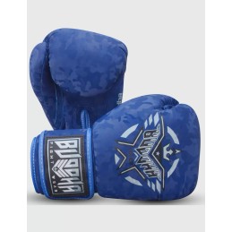 Buddha Army Azules guantes para Boxeo, Muay Thai y Kick Boxing