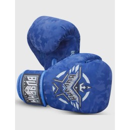 Buddha Army Azules guantes para Boxeo, Muay Thai y Kick Boxing
