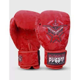 Buddha Army Rojos guantes para Boxeo, Muay Thai y Kick Boxing