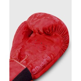 Buddha Army Rojos guantes para Boxeo, Muay Thai y Kick Boxing