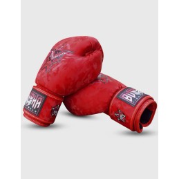 Buddha Army Rojos guantes para Boxeo, Muay Thai y Kick Boxing