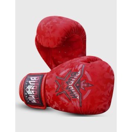 Buddha Army Rojos guantes para Boxeo, Muay Thai y Kick Boxing