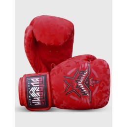 Buddha Army Rojos guantes para Boxeo, Muay Thai y Kick Boxing