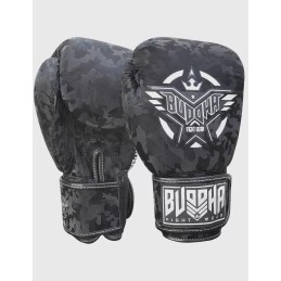 Buddha Army Negros guantes para Boxeo, Muay Thai y Kick Boxing