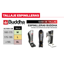 ESPINILLERAS BUDDHA ARMY NEGRAS ARTES MARCIALES