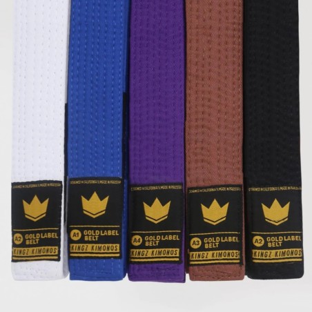 Kingz Gold Label V2 BJJ belt NEGRO
