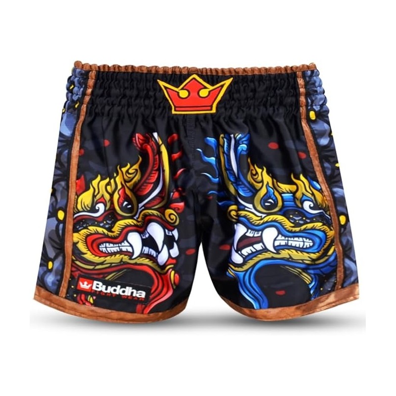 Buddha Muay Thai Kickboxing Pantalón Retro Premium Fantasy Snake