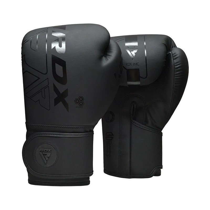 GUANTES BOXEO RDX F6 KARA NEGRO MATE