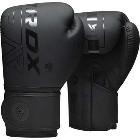 GUANTES BOXEO RDX F6 KARA NEGRO MATE