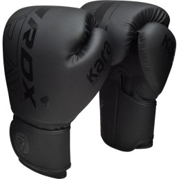 GUANTES BOXEO RDX F6 KARA NEGRO MATE