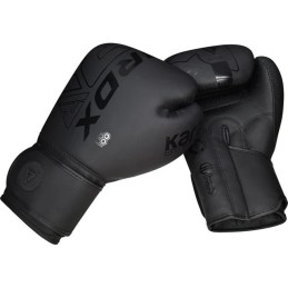 GUANTES BOXEO RDX F6 KARA NEGRO MATE