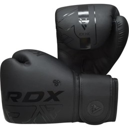 GUANTES BOXEO RDX F6 KARA NEGRO MATE