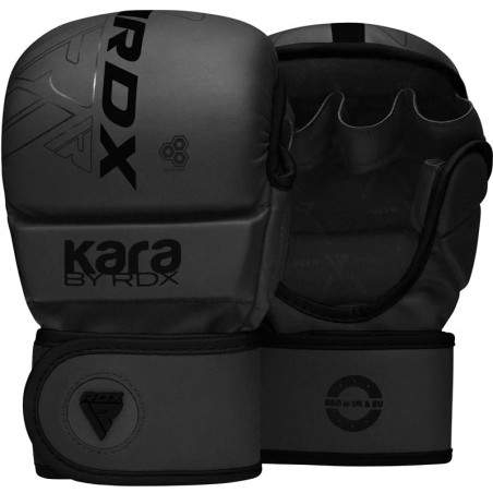 GUANTES MMA RDX F6 KARA NEGRO MATE