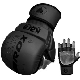 GUANTES MMA RDX F6 KARA NEGRO MATE