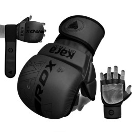 GUANTES MMA RDX F6 KARA NEGRO MATE
