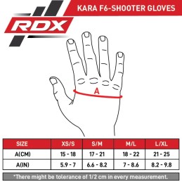 GUANTES MMA RDX F6 KARA ROJO NEGRO