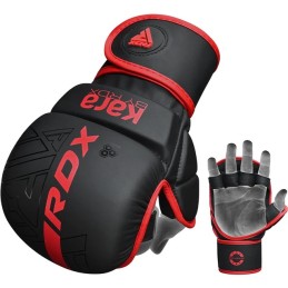 GUANTES MMA RDX F6 KARA ROJO NEGRO
