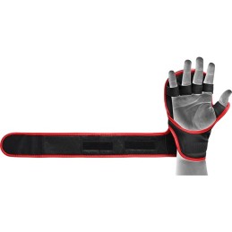 GUANTES MMA RDX F6 KARA ROJO NEGRO