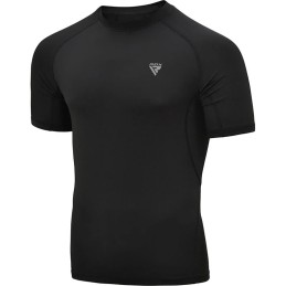 RASH GUARD RDX T15 NEGRO MANGA CORTA