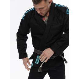 MANTO X5 BJJ GI NEGRO-TURQUESA