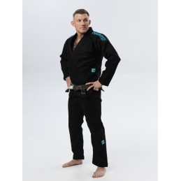 MANTO X5 BJJ GI NEGRO-TURQUESA