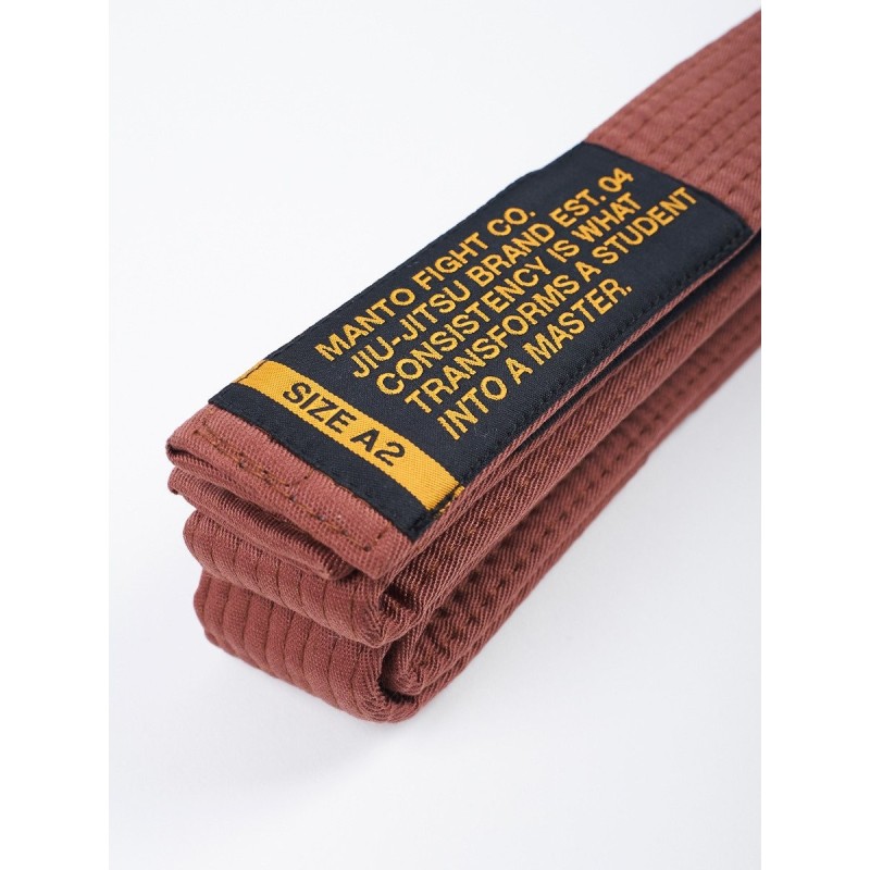 CINTURON MANTO BJJ MOTTO MARRÓN